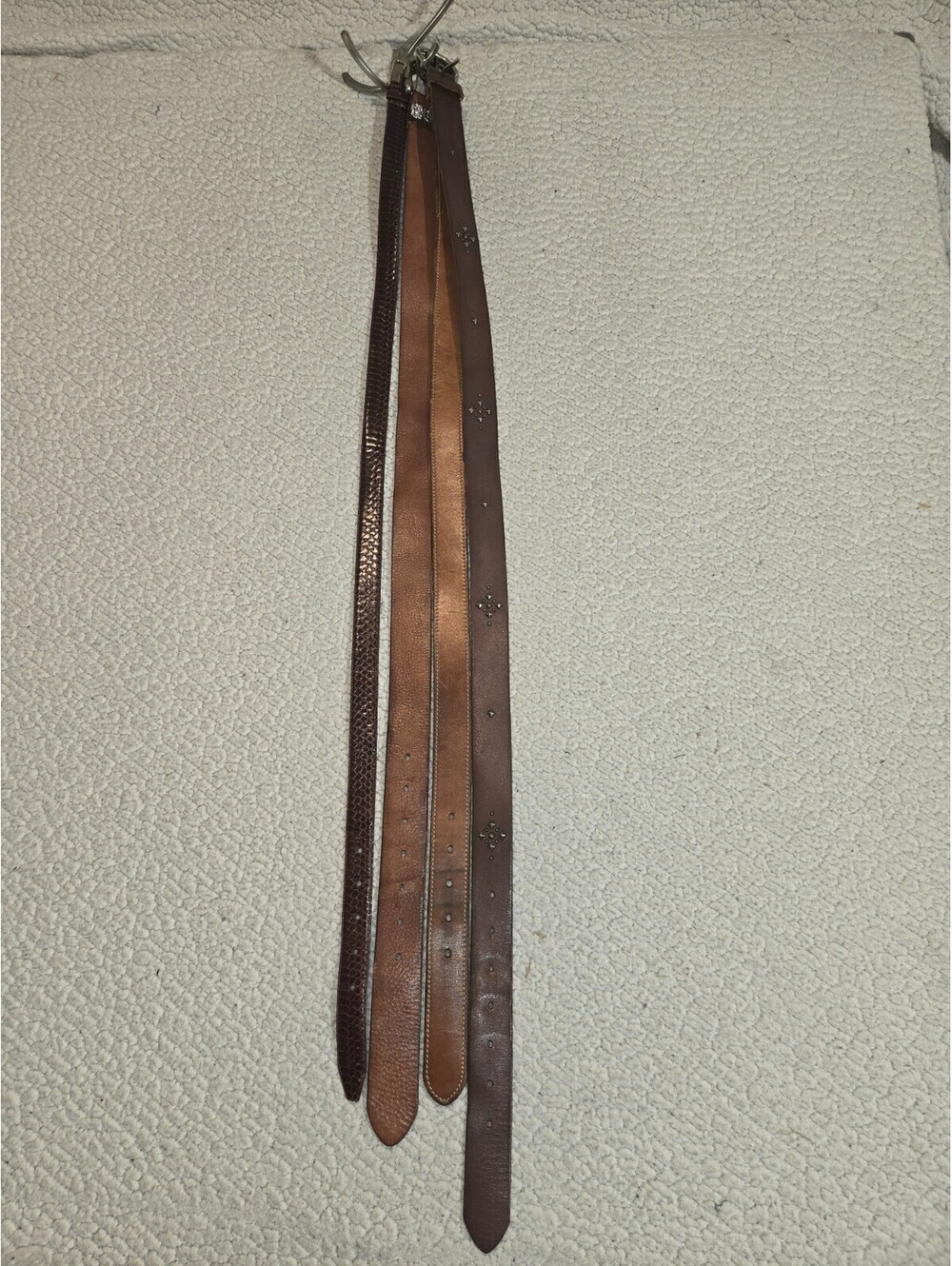 Lot Of 4 Womens All Leather Belts